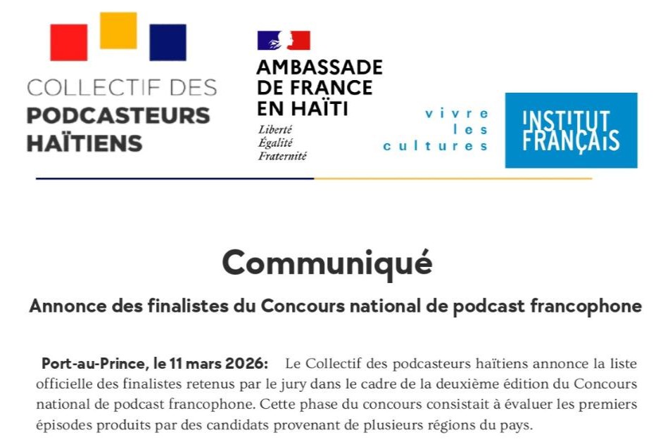 Concours national de podcasts francophones : la liste des finalistes de la 2e édition dévoilée